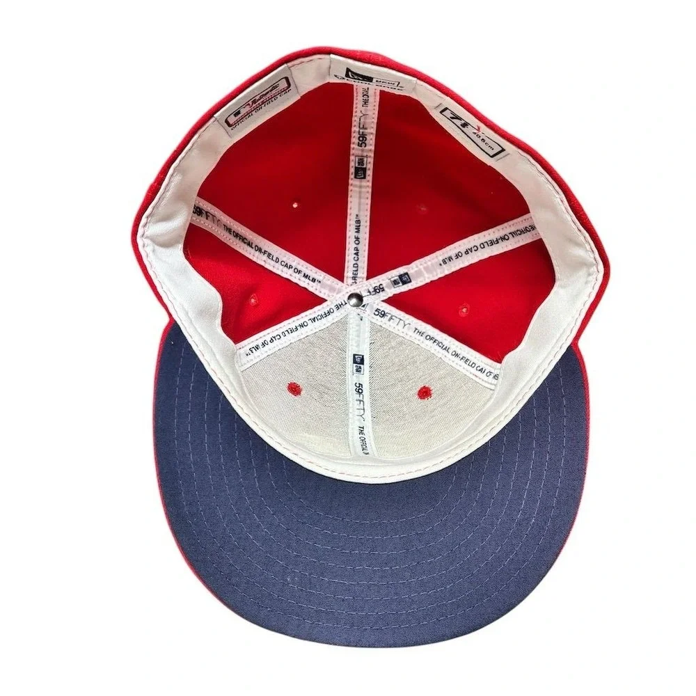 New Era‎ Oakland A's Stars & Stripes 59FIFTY Fitted Hat Red Size 7 5/8